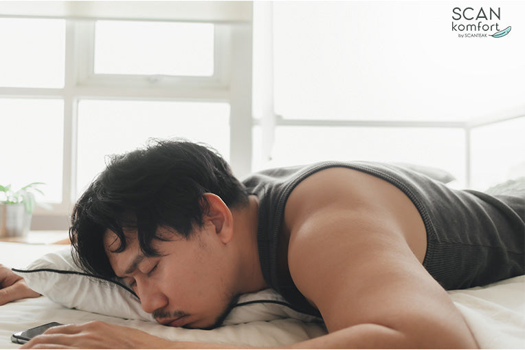 Asian Man sleeping